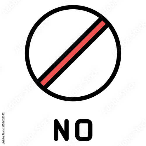 No icon vector image. Can be used for Protesting and Civil Disobedience.