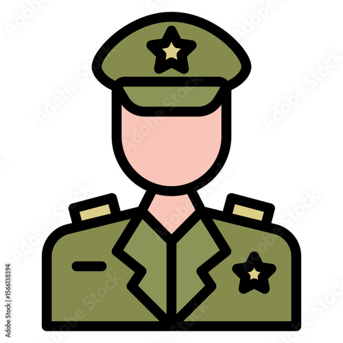 Military icon vector image. Can be used for Protesting and Civil Disobedience.