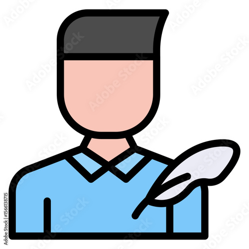 Author Male icon vector image. Can be used for Literature.
