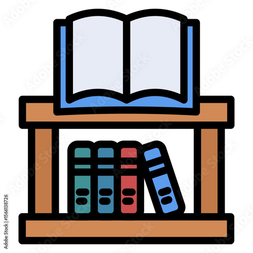 Bibliography icon vector image. Can be used for Literature.