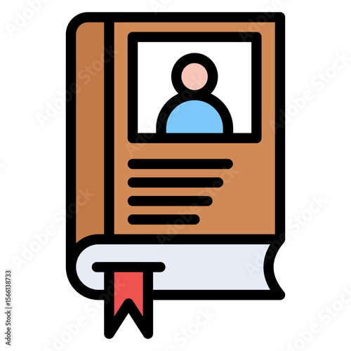 Autobiography icon vector image. Can be used for Literature.