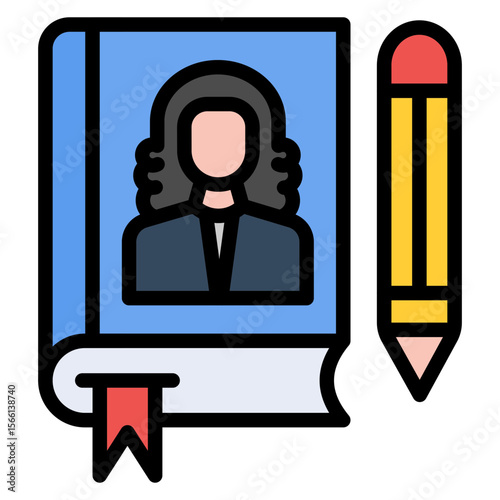 Biography icon vector image. Can be used for Literature.