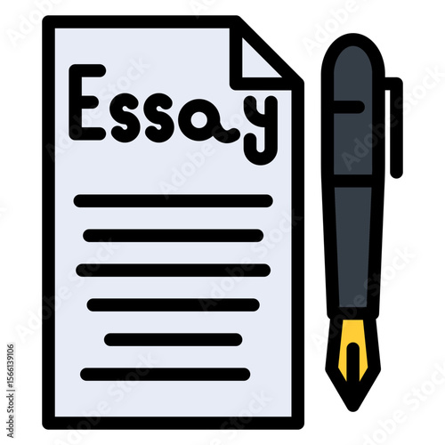 Essay icon vector image. Can be used for Literature.