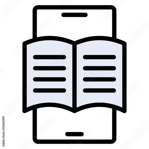 E-Book icon vector image. Can be used for Literature.