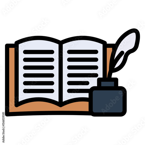 Literature icon vector image. Can be used for Literature.