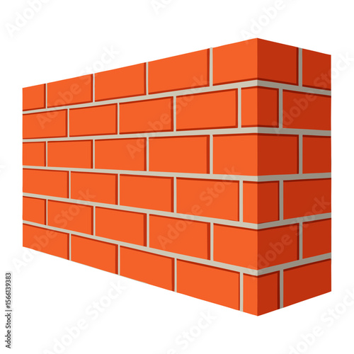  Red Brick Wall – Flat Vector Design