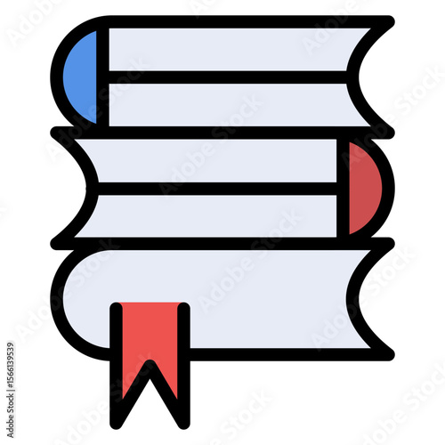 Pile of Books icon vector image. Can be used for Literature.