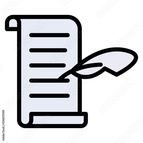 Poetry icon vector image. Can be used for Literature.