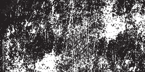 Modern black and white grunge. Distress overlay texture. Abstract surface dust and rough dirty wall background art modern