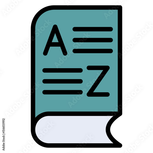 Vocabulary icon vector image. Can be used for Literature.