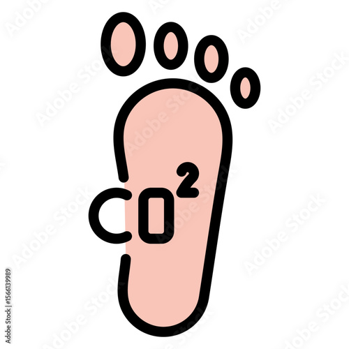 Carbon Footprint icon vector image. Can be used for Lifestyles.
