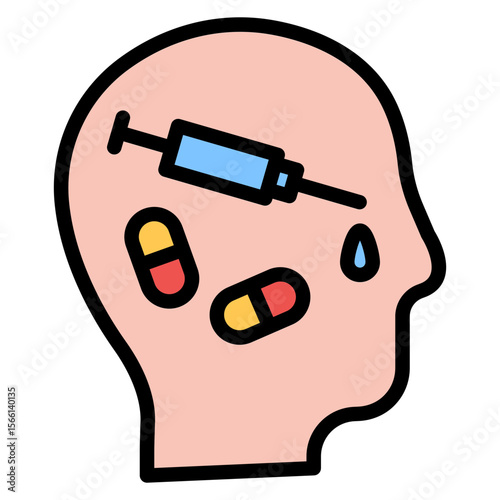 Drug Use icon vector image. Can be used for Lifestyles.