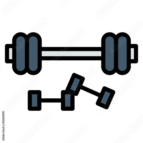 Dumbbell icon vector image. Can be used for Lifestyles.