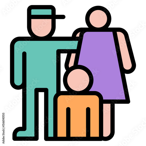 Family icon vector image. Can be used for Lifestyles.