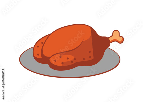 Barbecue chicken Vector, Barbecue chicken Icon