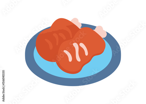 Barbecue chicken Vector, Barbecue chicken Icon