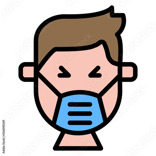 Illness icon vector image. Can be used for Lifestyles.