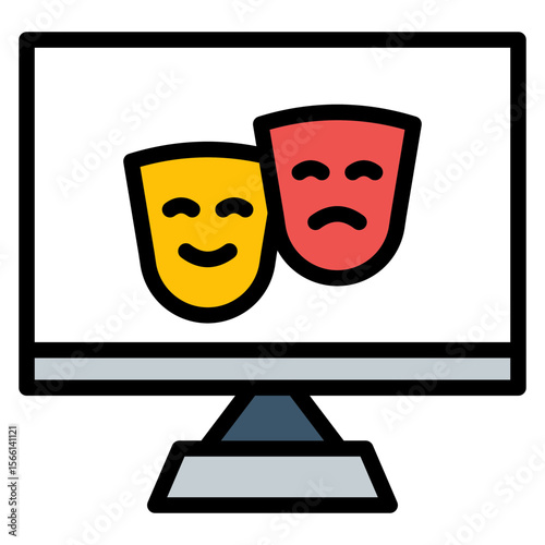 Drama icon vector image. Can be used for Filmmaking.