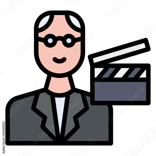 Director Male icon vector image. Can be used for Filmmaking.