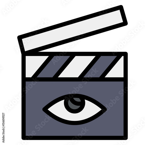 Documentary icon vector image. Can be used for Filmmaking.