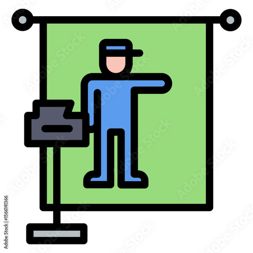 Green Screen icon vector image. Can be used for Filmmaking.