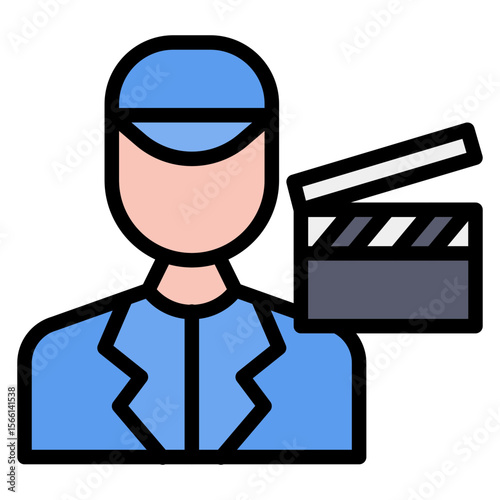 Producer Male icon vector image. Can be used for Filmmaking.