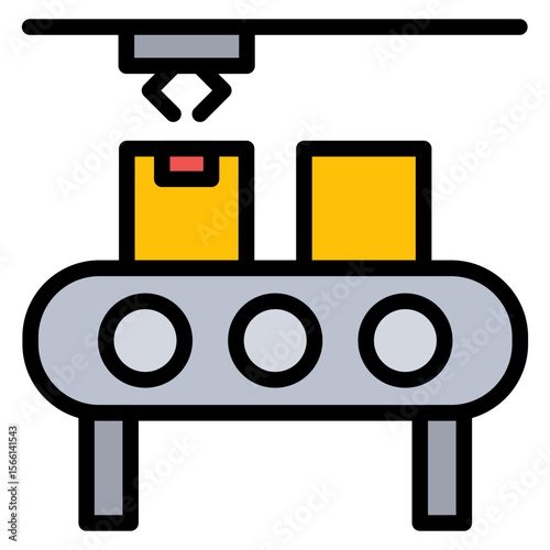 Production icon vector image. Can be used for Filmmaking.