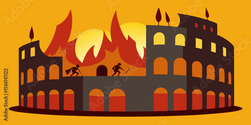 A Crumbling Coliseum Where Ghostly Gladiators Fight Forever