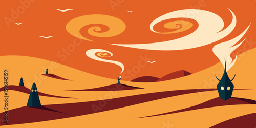 A Desert Storm Carrying The Spirits Of An Ancient Civilization