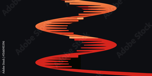 a spiral staircase descending endlessly into darkn