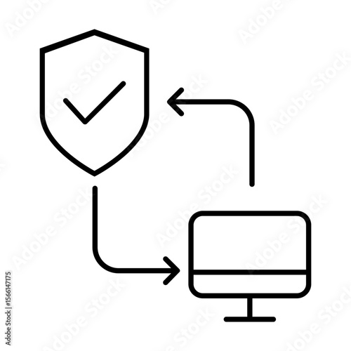 Cybersecurity vector icon. Firewall illustration sign. Web protection symbol. Cyber security web icon.