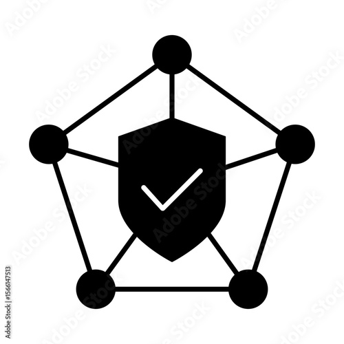 Cybersecurity vector icon. Firewall illustration sign. Web protection symbol. Cyber security web icon.