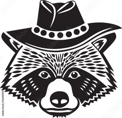 A woodland animal wearing a hat vector design, woodland animal silhouette, woodland animal transparent background