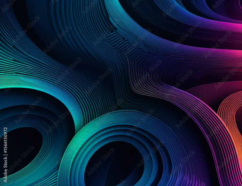 Fototapeta premium Abstract technology background. . Oil paint illustration.