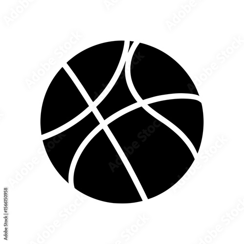 Basketball player silhouette in clear minimalist sports action design artwork