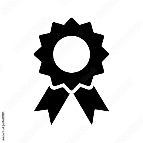 Minimalist badge with certificate and e learning symbol for digital courses