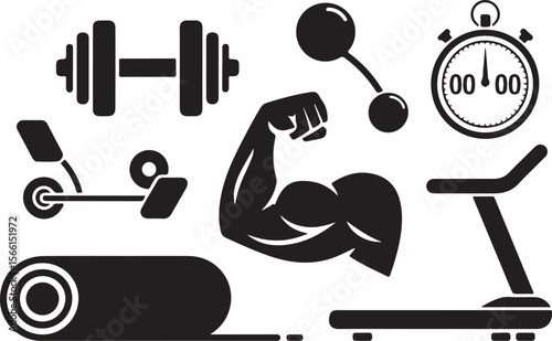 Exercise & Gym Equipment Vector Collection | SVG EPS

