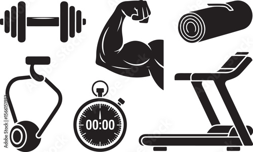 Exercise & Gym Equipment Vector Collection | SVG EPS

