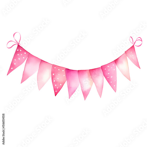 Pink Bow flag for party