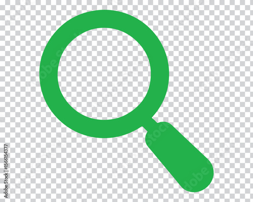 Green magnifying glass icon search zoom