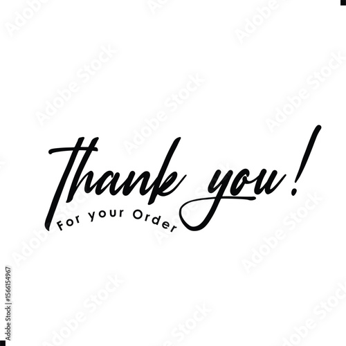 Thank You for Your Order. Elegant Thank You for Your Order Design with Stylish Graphics. Sophisticated Thank You for Your Purchase Image with Modern Elements. Chic Thank You for Your Order Graphic