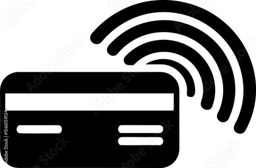 Contactless Payment Signal Icon Vector Illustration