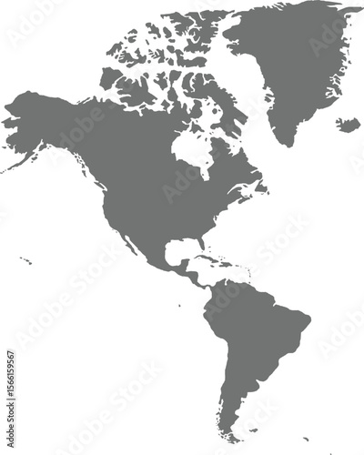 Grey America Map