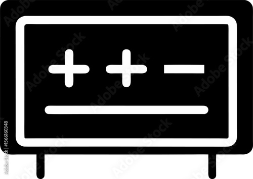 Math Equation on Blackboard Icon Vector
