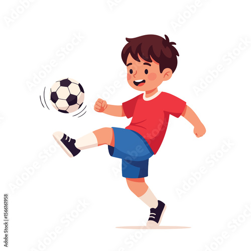 boy playing soccer