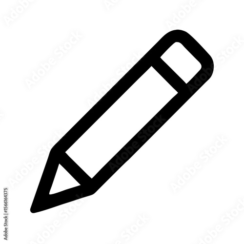 pencil vector icon isolated in white