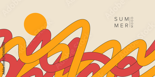 Abstract banner, hello summer mood