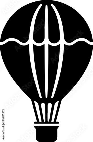 Hot Air Balloon Silhouette Icon