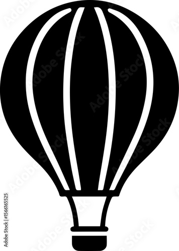 Hot Air Balloon Silhouette Icon