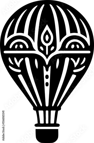 Hot Air Balloon Silhouette Icon